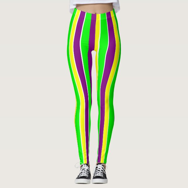 Leggings Rayas de Mardi Gras (Anverso)