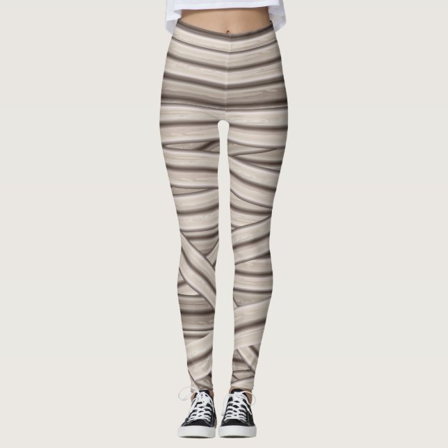 Leggings Rayas de Momia Halloween (Anverso)