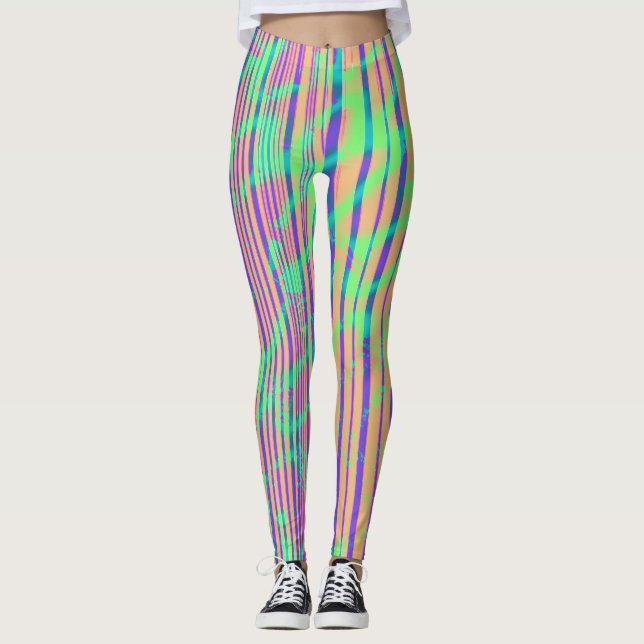 Leggings Rayas de neón (Anverso)