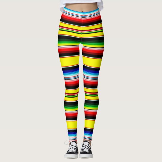 Leggings Rayas de serape luminosas (Anverso)