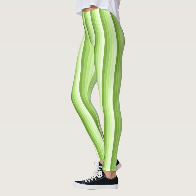 Leggings Rayas de sombra verde limón (Izquierda)