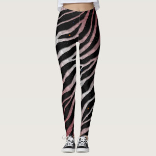 Leggings Rayas de tiempo espacial arrancadas - Borgoña/Blan