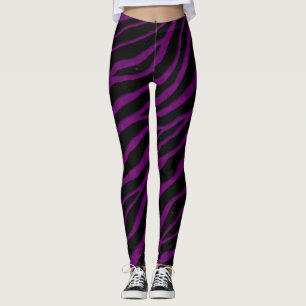 Leggings Rayas de tiempo espacial arrancadas - Púrpura