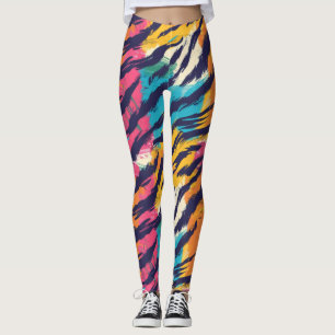 Leggings Rayas de tigre coloridas