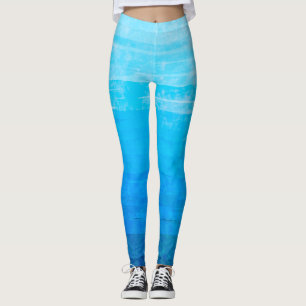 Leggings Rayas degradadas azules desteñidas