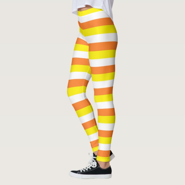 Leggings Rayas del naranja, amarillas y blancas (Izquierda)