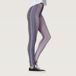 Leggings Rayas delgadas, ciruela, malva, Rosa, rosa Rubor