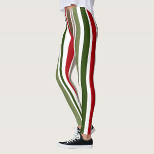Leggings Rayas Desiguales Modernas Coloridas de Fiesta