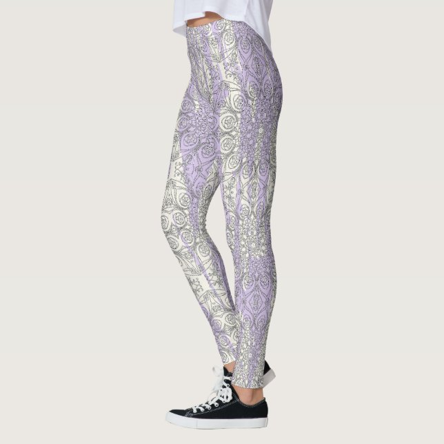 Leggings Rayas destrozadas con inspiraciones del pavo real (Izquierda)
