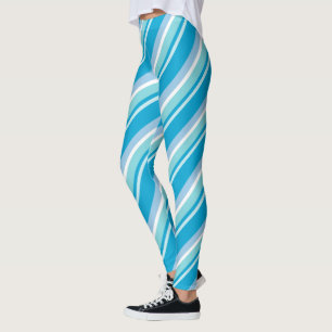 Leggings Rayas diagonales azul claro