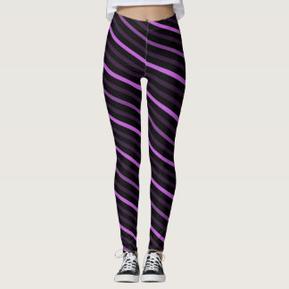 Leggings Rayas diagonales - Púrpura