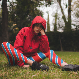 Leggings Rayas diagonales rojas