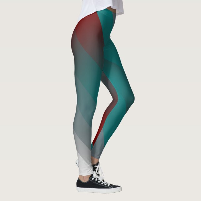 Leggings Rayas grises burdeos verde azuladas (Derecha)
