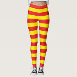 Leggings Rayas horizontales amarillas y rojas
