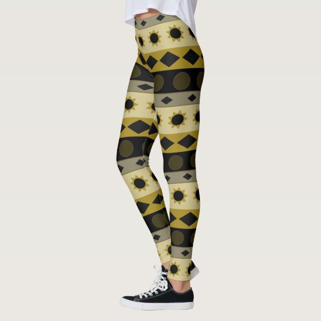 Leggings Rayas horizontales geométricas y símbolos (Izquierda)
