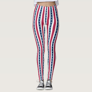 Leggings Rayas horizontales tricolor y estrellas