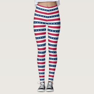 Leggings Rayas horizontales tricolor y estrellas