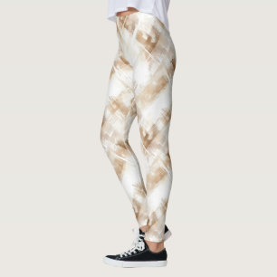 Leggings Rayas Marrones Crema Rústica