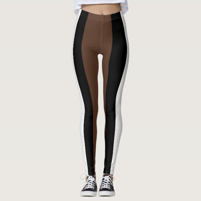 Leggings Rayas marrones, negras y blancas (Anverso)