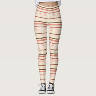 Leggings Rayas marrones rosadas