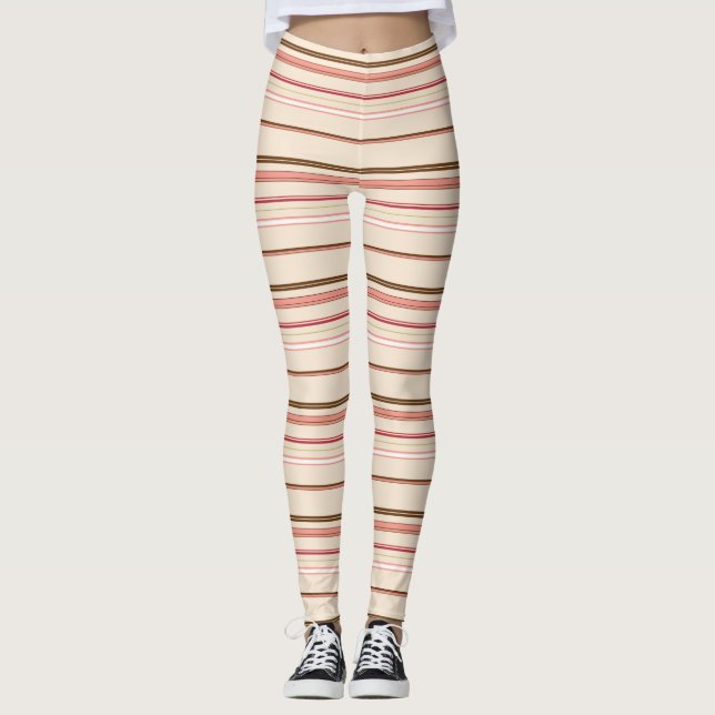 Leggings Rayas marrones rosadas (Anverso)