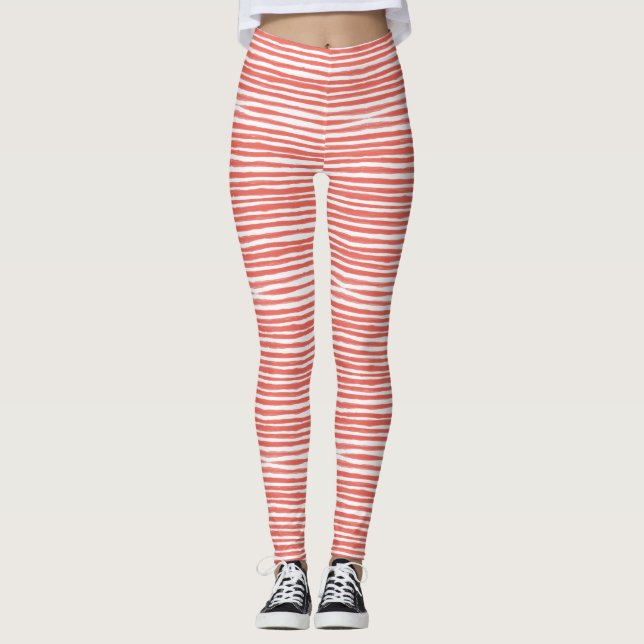 Leggings Rayas naranjas, líneas  (Anverso)