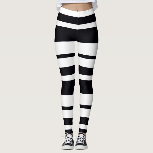 Leggings Rayas Negra Y Blanca (Anverso)