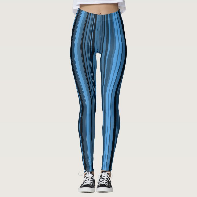 Leggings Rayas Negras Azules (Anverso)