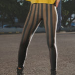 Leggings Rayas negras Steampunk Brown<br><div class="desc">Este diseño fue creado a través del arte digital. Se puede personalizar haciendo clic en el botón personalizar y cambiando el color, agregando un nombre, iniciales o tus palabras favoritas. Contáctame en colorflowcreations@gmail.com si quieres tener este diseño en otro producto. Compra mi pintura de acrílico abstracta original a la venta...</div>