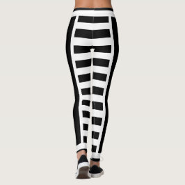 Leggings Rayas Negras y Blancas en Negrita