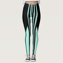 Leggings Rayas negras y verdes