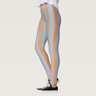 Leggings Rayas Ocres, Rosas y Azules