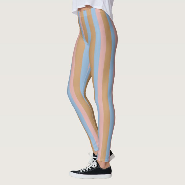Leggings Rayas Ocres, Rosas y Azules (Izquierda)