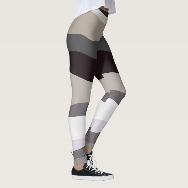 Leggings Rayas onduladas moradas y grises (Derecha)