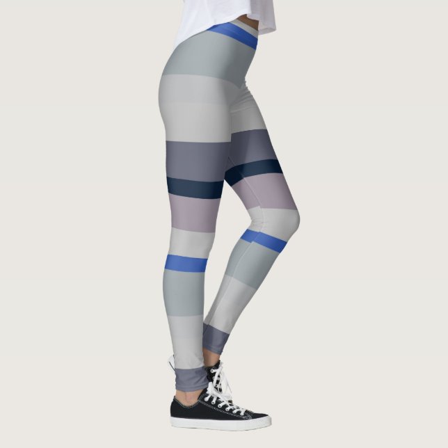 Leggings Rayas onduladas púrpura y azul (Derecha)