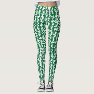 Leggings Rayas orgánicas - Verde forestal