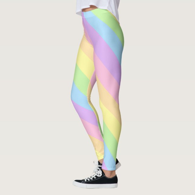 Leggings Rayas/polainas coloreadas arco iris en colores (Izquierda)