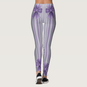 Leggings Rayas púrpura Lavender Arte de IA Dream