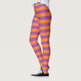Leggings Rayas púrpuras y anaranjadas