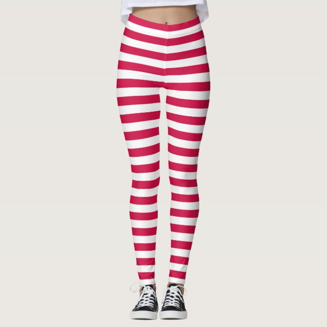 Leggings Rayas rojas y blancas (Anverso)