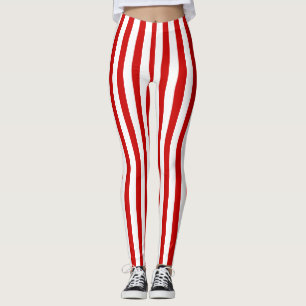 Leggings Rayas rojas y blancas
