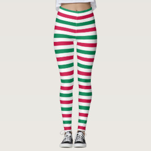 Leggings Rayas rojas y verdes
