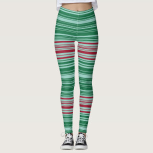 Leggings Rayas rojas y verdes