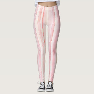 Leggings Rayas rosadas de rubor femenino