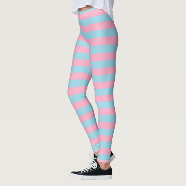 Leggings Rayas rosadas y azules (Izquierda)