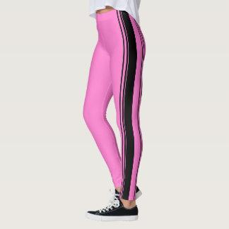 Leggings Rayas rosadas y negras