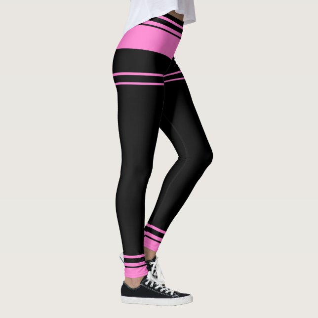 Leggings Rayas rosadas y negras (Derecha)