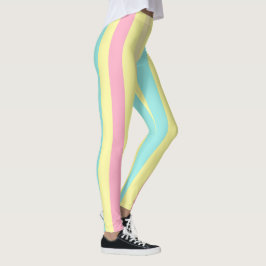 Leggings Rayas rosas, azules y amarillas en