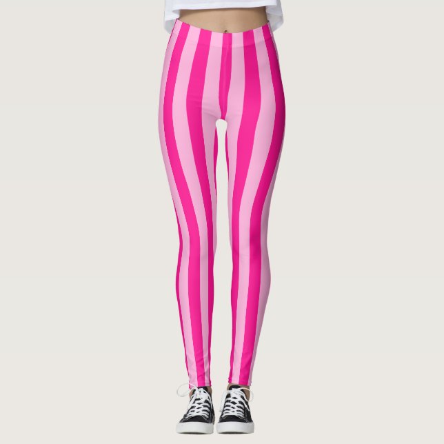 Leggings Rayas rosas claras y profundas (Anverso)