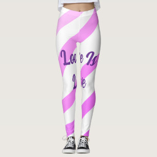 Leggings Rayas rosas coloridas amor pastel orgullo amor
